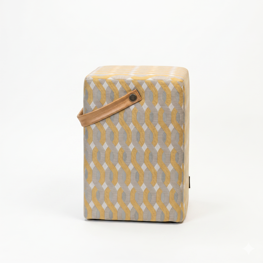 Hocker Linus Stoff "Gold"