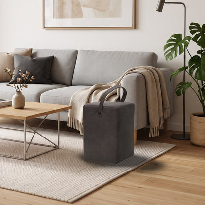 Hocker Linus Dunkelbraun im Wohnzimmer