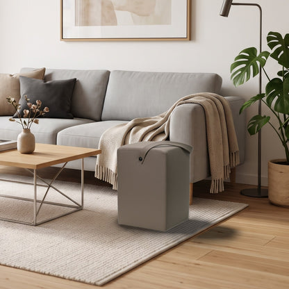 Hocker Linus Taupe im Wohnzimmer