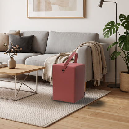 Hocker Linus Blass rot im Wohnzimmer
