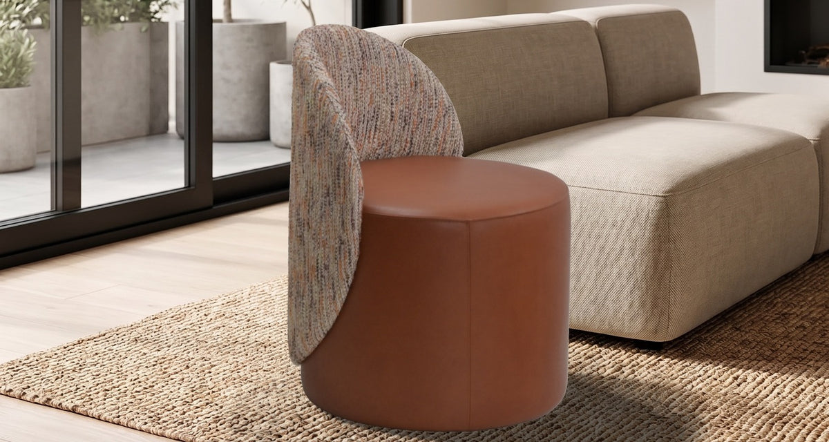 Sessel Paul Cognac im Wohnzimmer