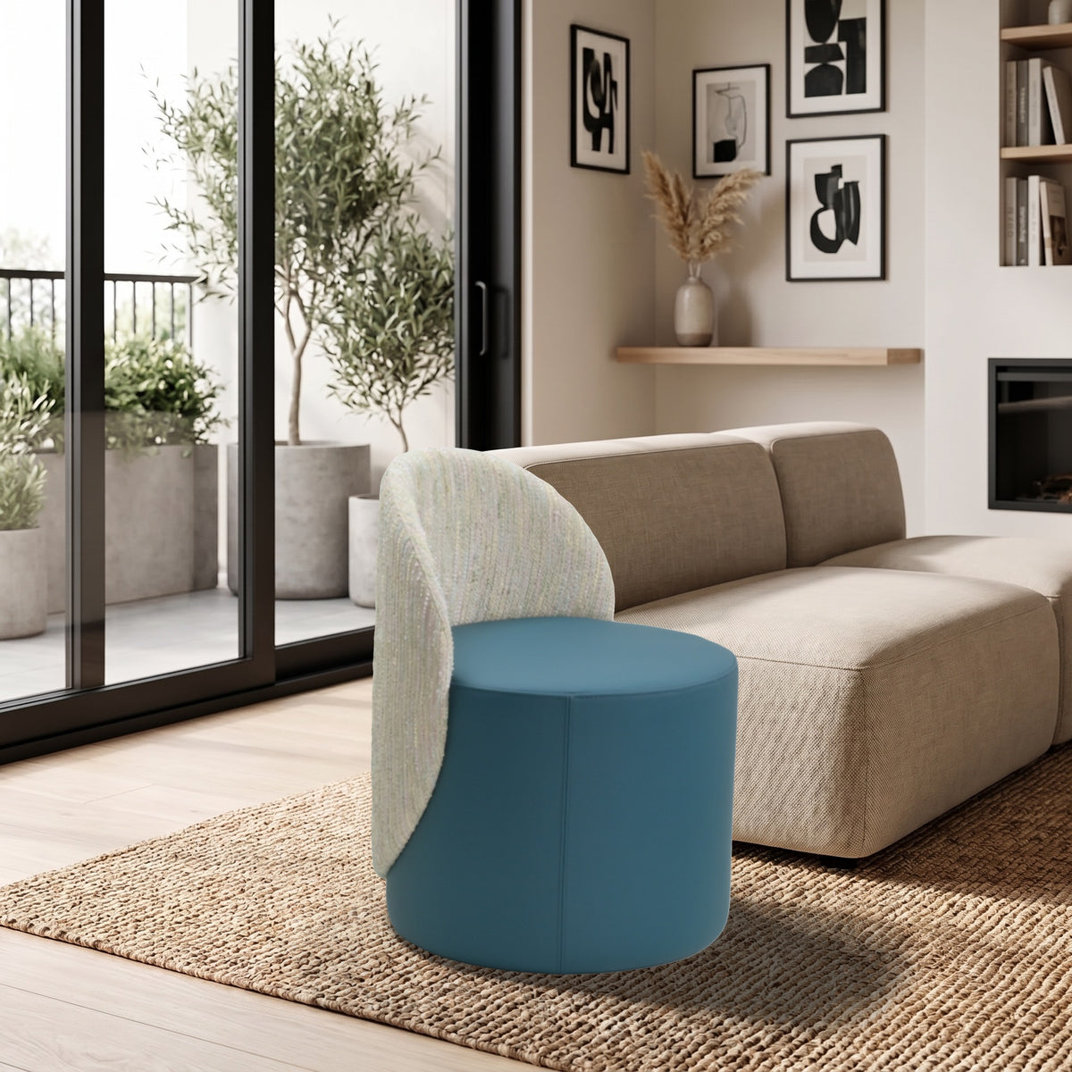 Sessel Paul Türkis im Wohnzimmer